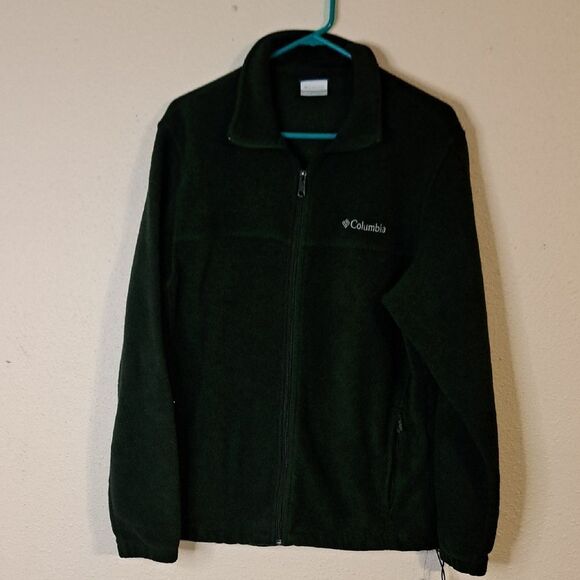 Columbia Dark Green Fleece Jacket size XL - Picture 1 of 6